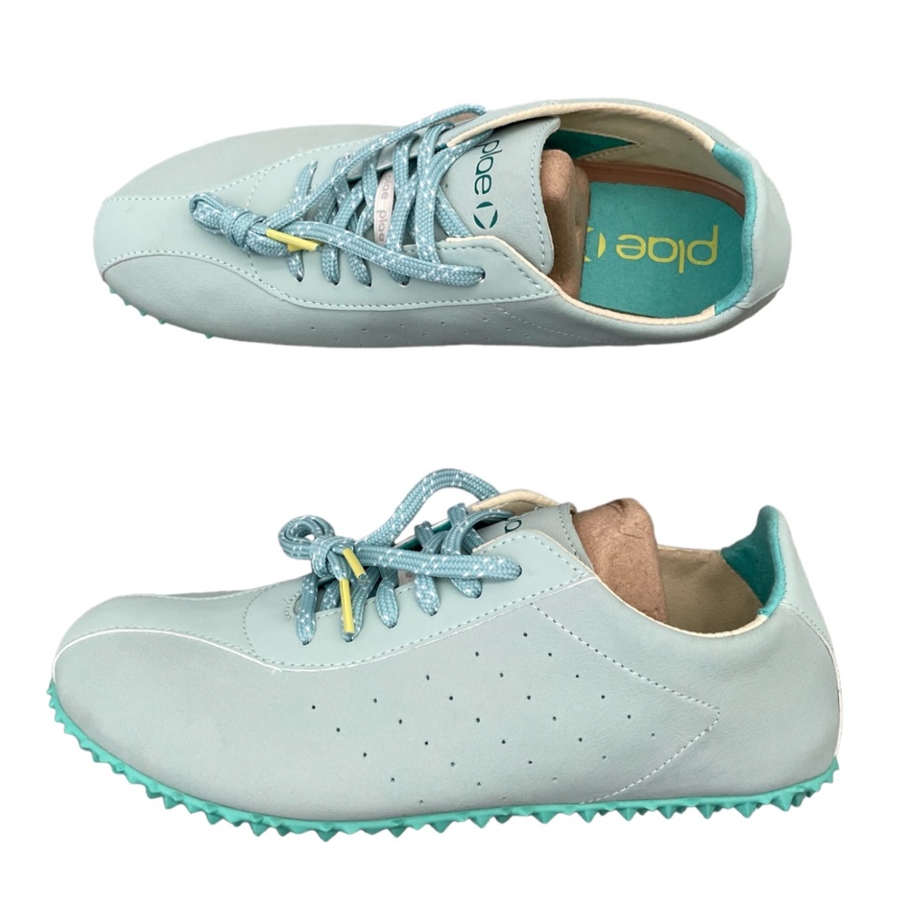 Plae Sun Amped Aqua Leather Sneakers Size Womens 7